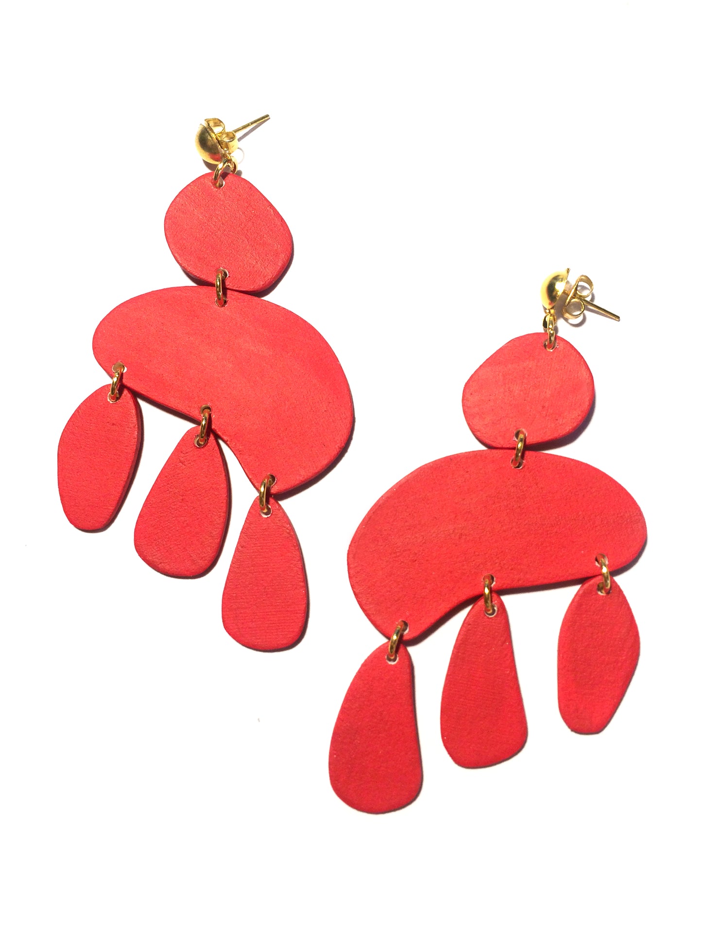 Women's Navy Geo Drop Earrings