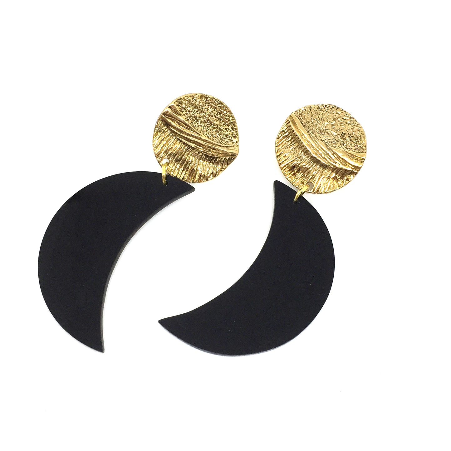 black crescent statement jewellery