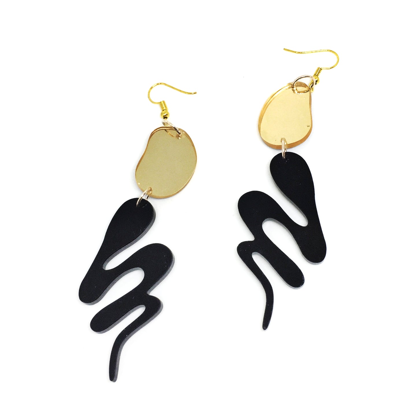 Hollow Gold Design Drop Earrings