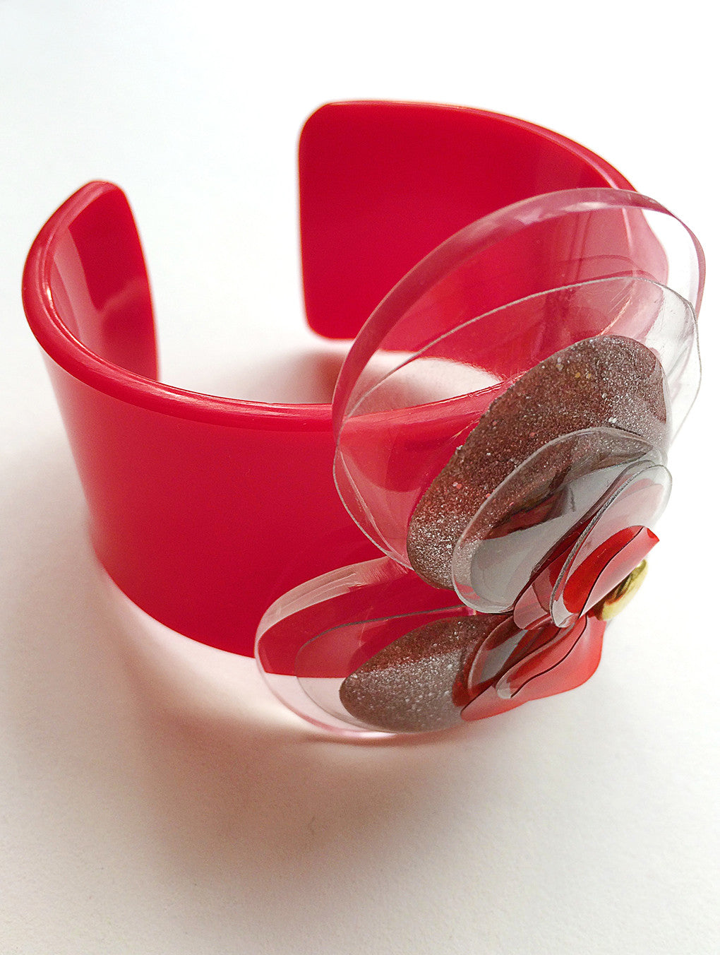 Red Heart Cuff Bracelet