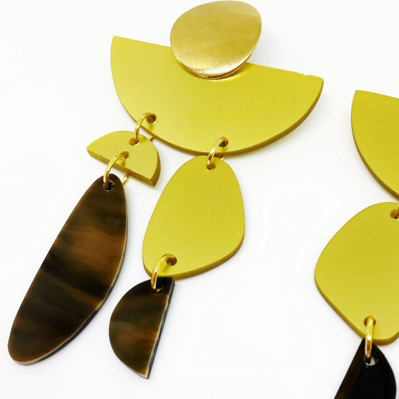 Geo Big Statement Chandelier Earrings