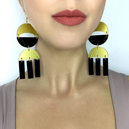 ENNA Geometric Shapes Strand Earrings